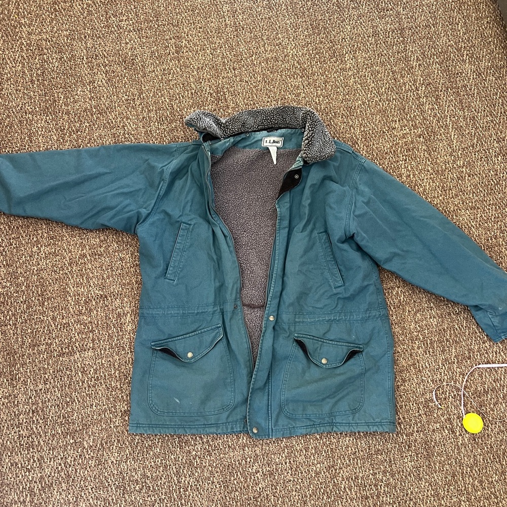 L.L. Bean Men’s Vintage Sherpa Lined Field Coat Barn Coat XL